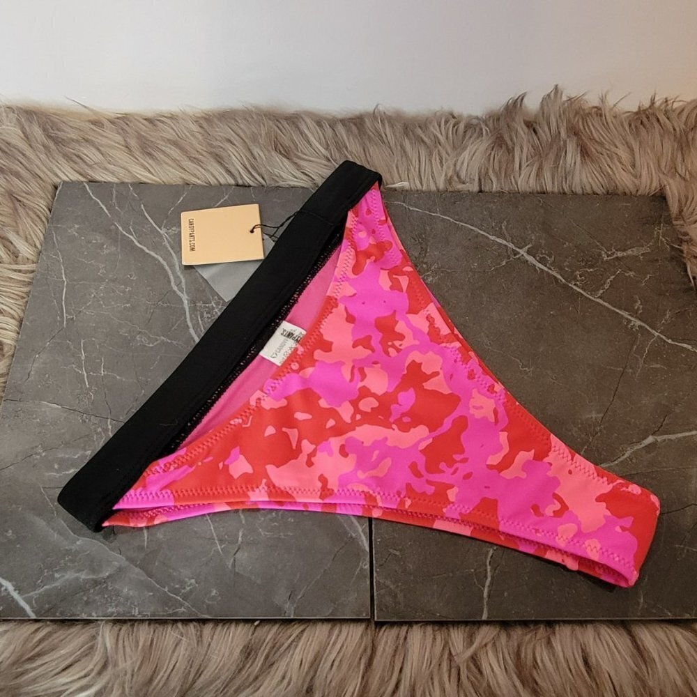 Asos Candy Pants High Waist Cut Out Bikini Bottom